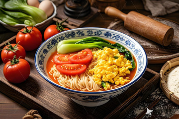 美食摄影之西红柿鸡蛋面3