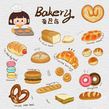 面包小店各种面包