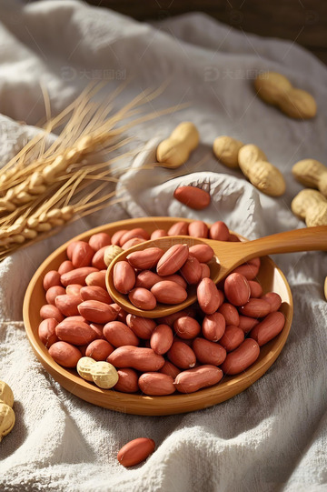 坚果美食花生摄影图