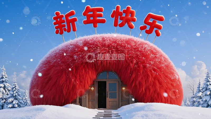 高清大图下载【趣麦麦图】新年背景5
