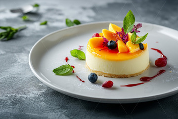 美食摄影芒果慕斯蛋糕摄影2