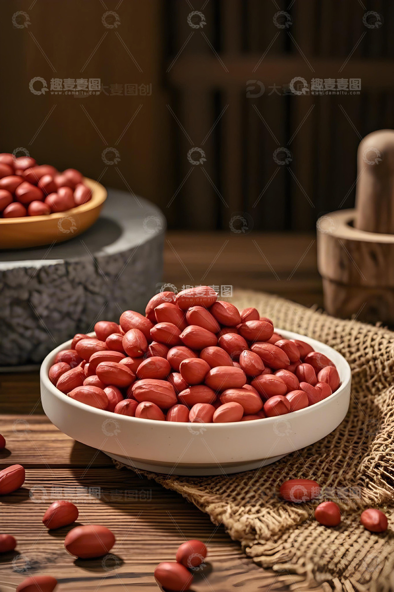 健康杂粮炸花生摄影图