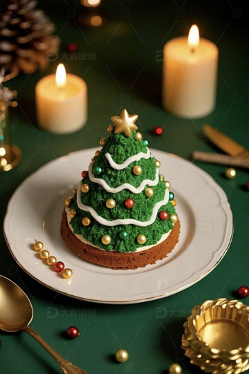 圣诞翻糖蛋糕甜品