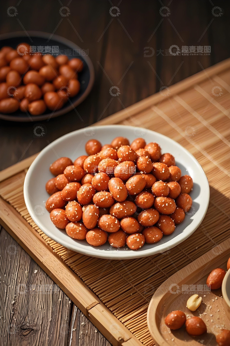 高清大图下载【趣麦麦图】健康杂粮炸花生摄影图2