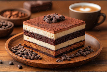 西式甜点提拉米苏蛋糕摄影图4