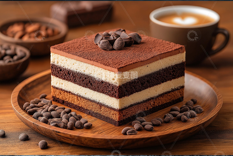 西式甜点提拉米苏蛋糕摄影图4