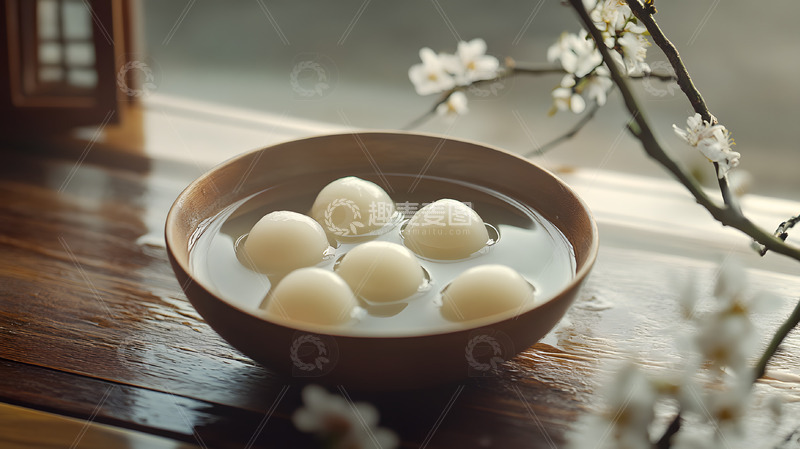 高清大图下载【趣麦麦图】酒酿汤圆美味小吃