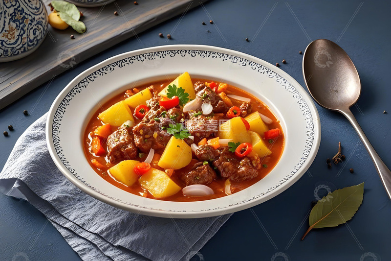 高清大图下载【趣麦麦图】番茄土豆炖排骨摄影图4