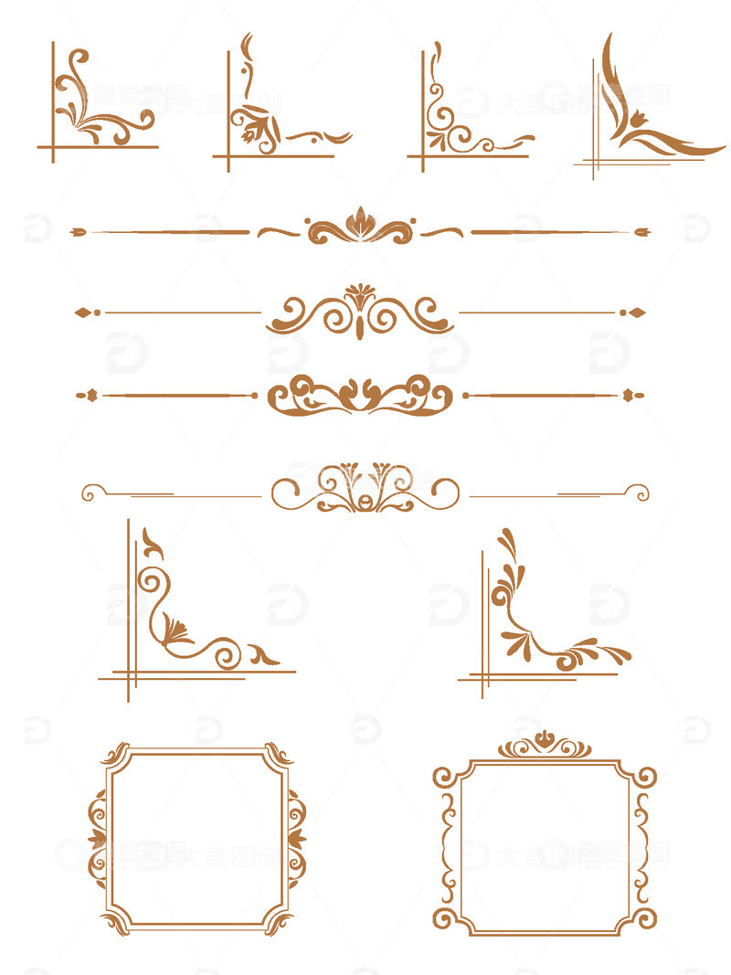 欧式花纹边框