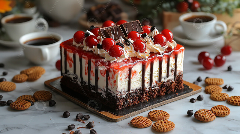 高清大图下载【趣麦麦图】巧克力蛋糕摄影图