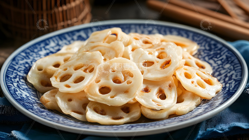 高清大图下载【趣麦麦图】-一盘清炒炒藕片