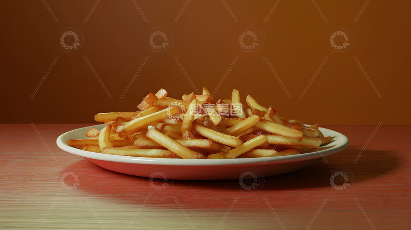 高清大图下载【趣麦麦图】炸薯条，快餐，土豆
