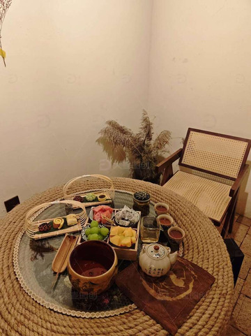 茶饮 点心 小食 惬意 唯美 场景 背景