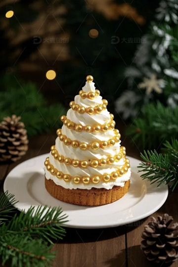 圣诞翻糖蛋糕甜品1