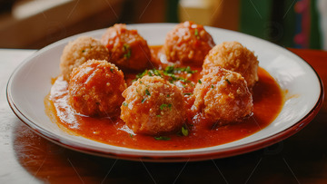 一盘美味的狮子头