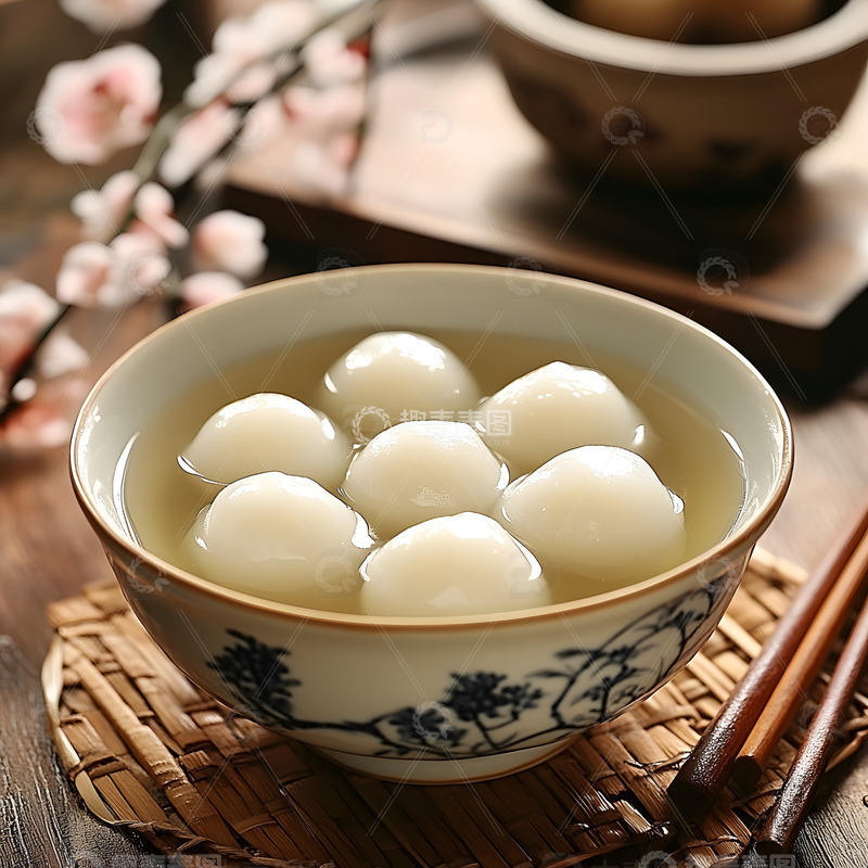 高清大图下载【趣麦麦图】中国风汤圆元宵小吃
