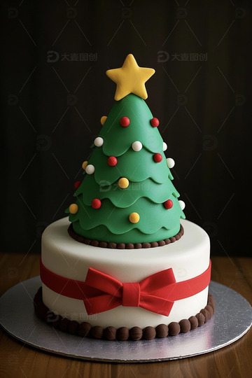 圣诞翻糖蛋糕甜品2