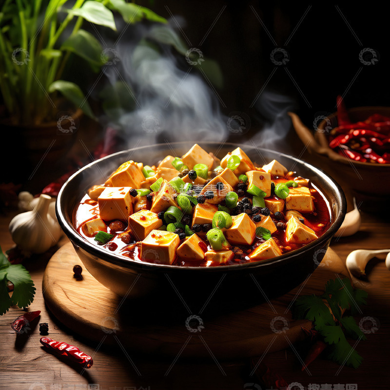 高清大图下载【趣麦麦图】美味麻婆豆腐美食摄影素材