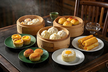 茶点组合美食摄影图