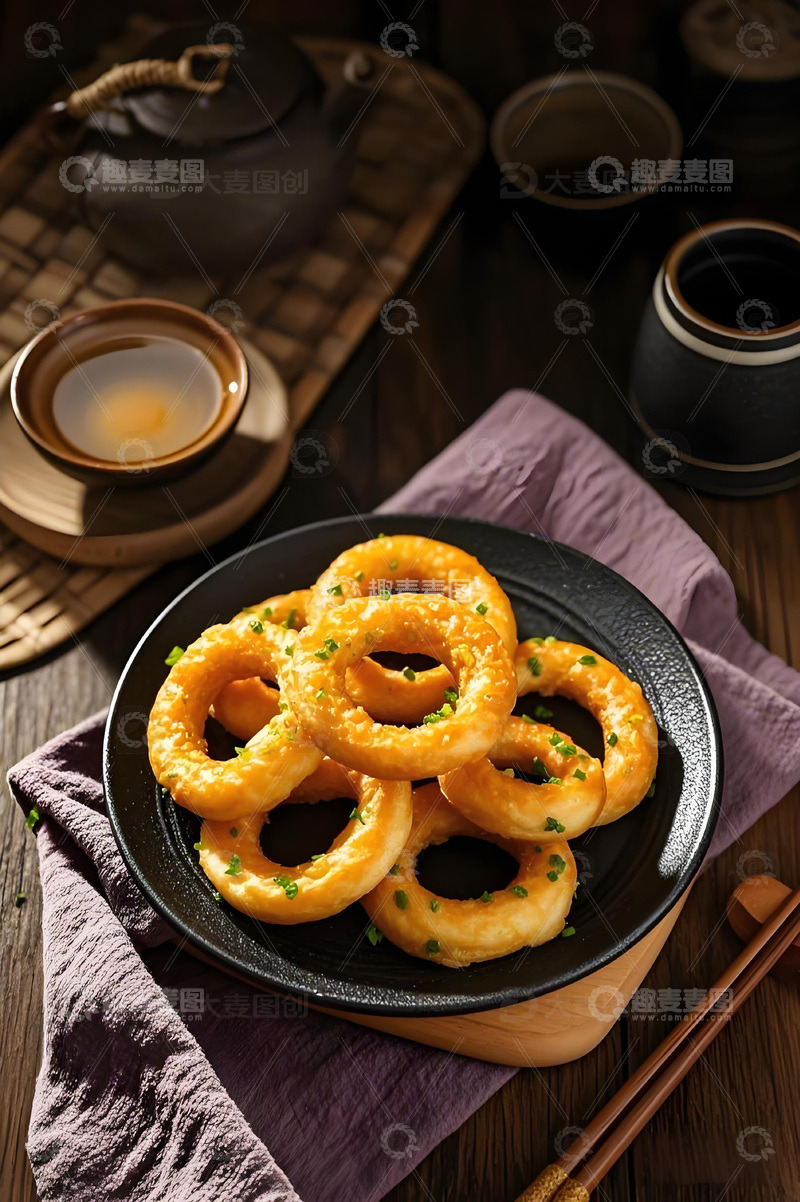 美食摄影炸油饼儿摄影图2