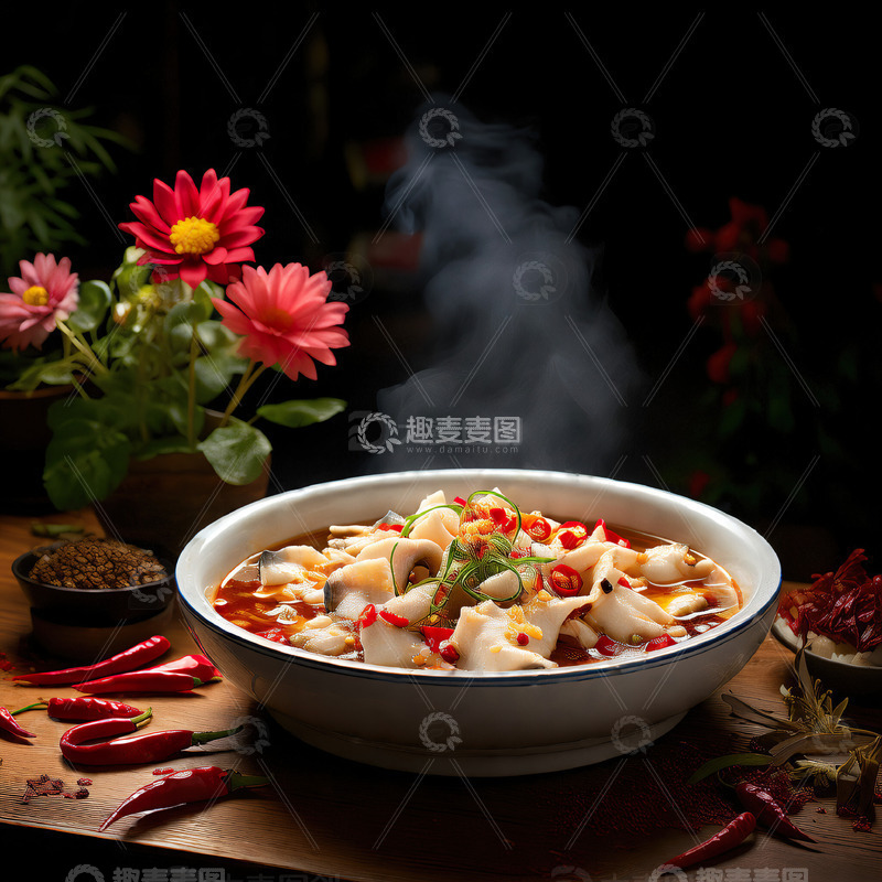 高清大图下载【趣麦麦图】美味水煮鱼美食摄影素材1
