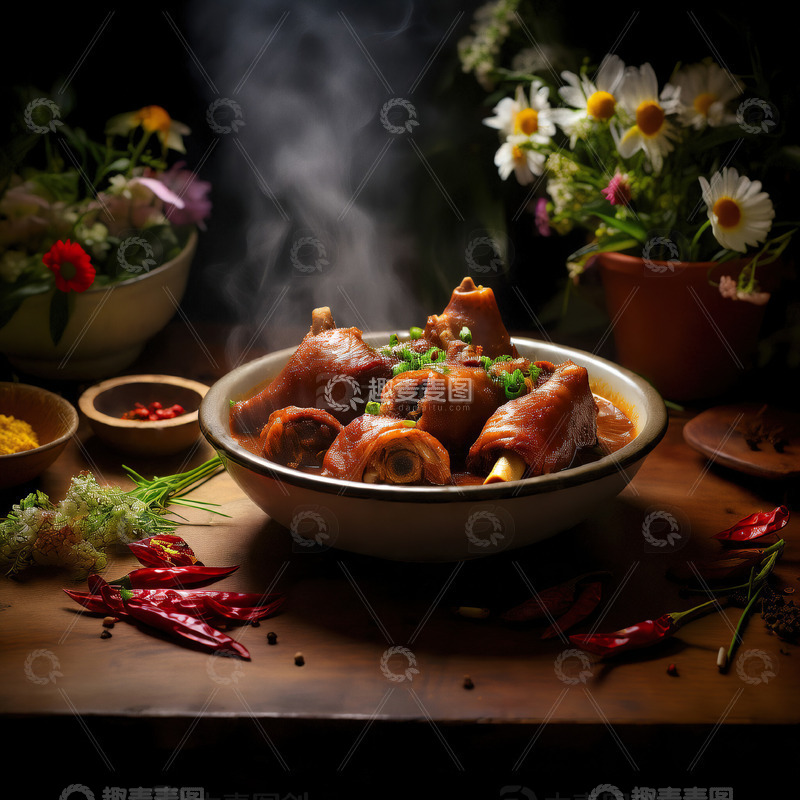 高清大图下载【趣麦麦图】美味炖猪蹄美食摄影素材3