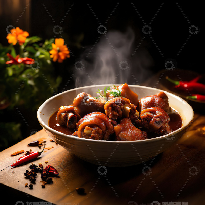 高清大图下载【趣麦麦图】美味炖猪蹄美食摄影素材