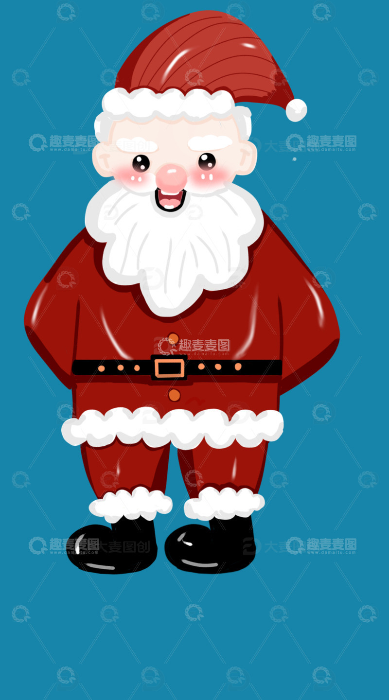 源文件下载【趣麦麦图】可爱圣诞老人1