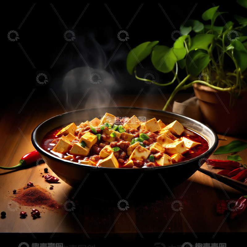 高清大图下载【趣麦麦图】美味麻婆豆腐美食摄影素材2