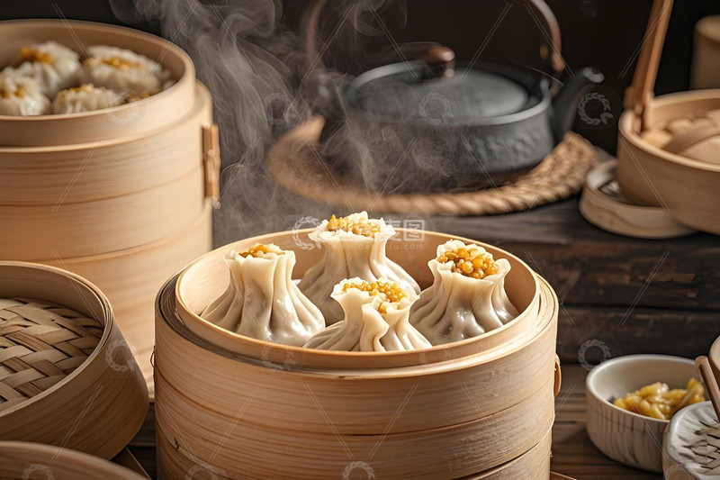 高清大图下载【趣麦麦图】蒸烧麦美食摄影图