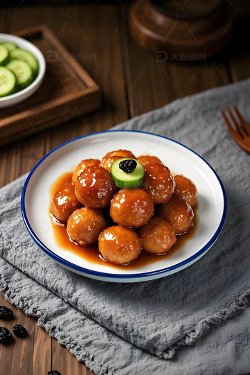 糖醋丸子摄影图1