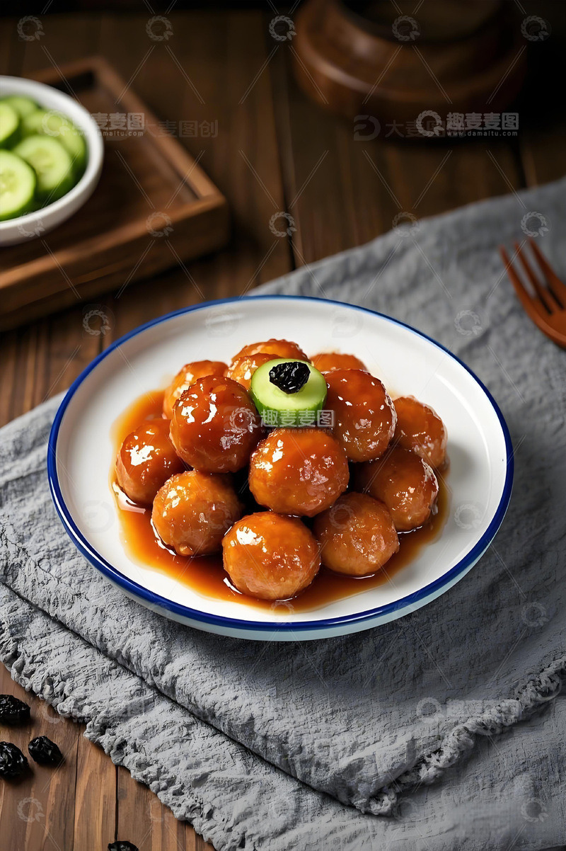 高清大图下载【趣麦麦图】糖醋丸子摄影图1