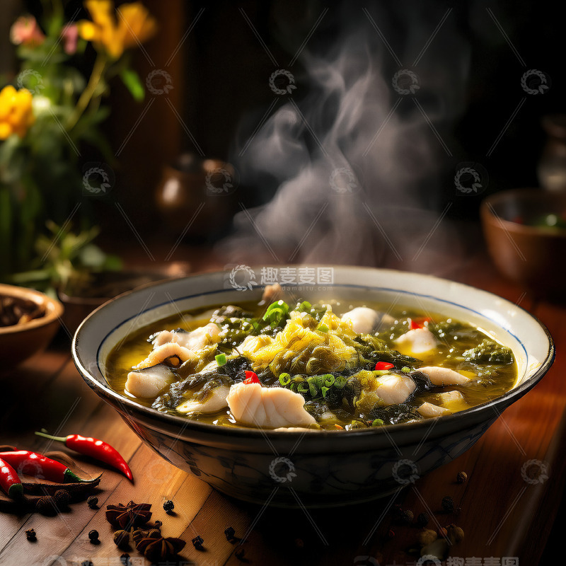 高清大图下载【趣麦麦图】美味酸菜鱼美食摄影素材1