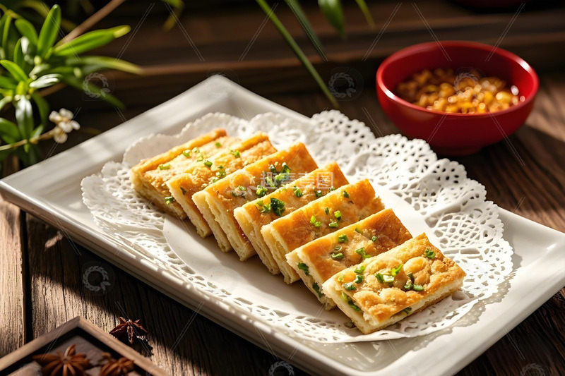 高清大图下载【趣麦麦图】美食摄影葱花饼摄影图2