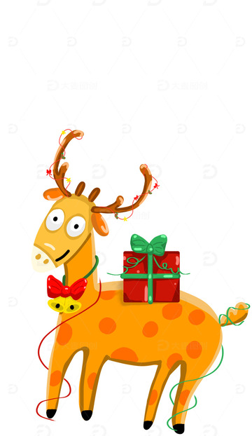 圣诞小鹿送礼