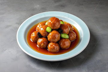 糖醋丸子摄影图