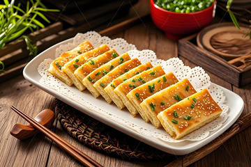 美食摄影葱花饼摄影图3