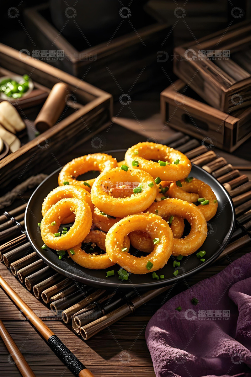高清大图下载【趣麦麦图】美食摄影炸油饼儿摄影图1