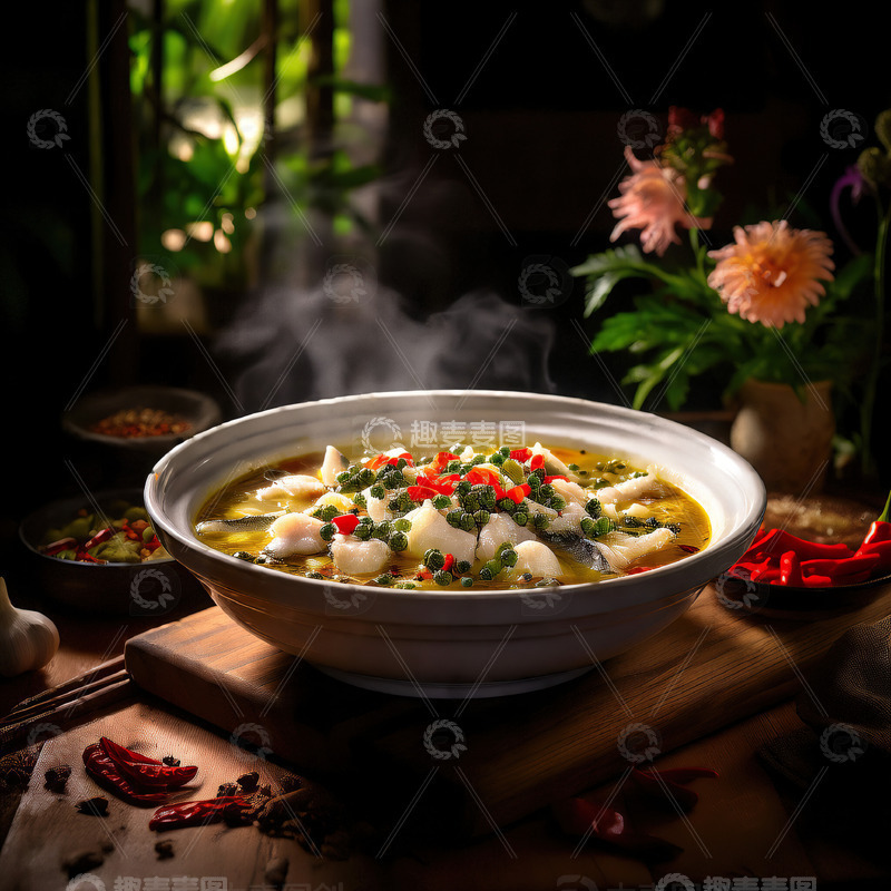 高清大图下载【趣麦麦图】美味酸菜鱼美食摄影素材