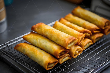 美食摄影炸春卷儿摄影图1