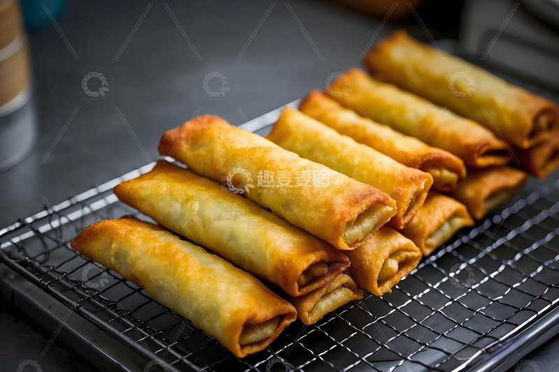 高清大图下载【趣麦麦图】美食摄影炸春卷儿摄影图1