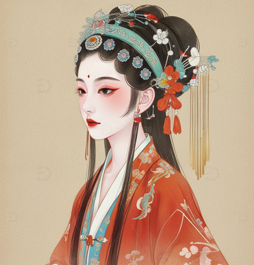 国风京剧戏曲花旦人物6