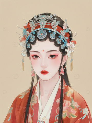 国风京剧戏曲花旦人物7