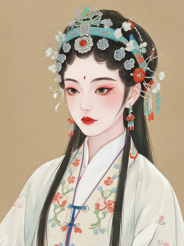 国风京剧戏曲花旦人物4