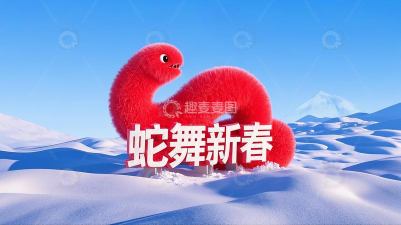 高清大图下载【趣麦麦图】新年春节蛇年节日背景