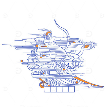 杭州滨江区特色雕塑建筑钱王射潮