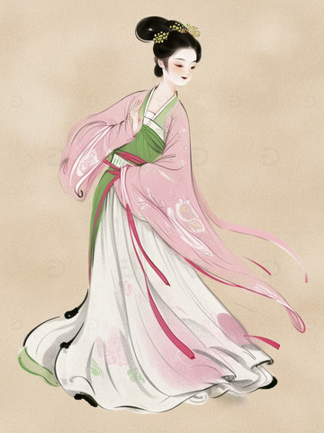 水墨古代美女人物9