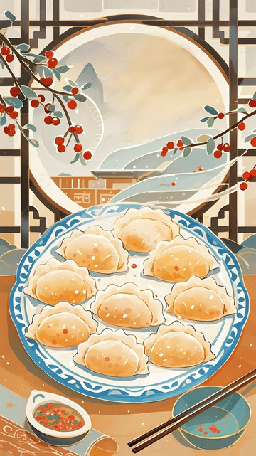 冬至立冬春节习俗饺子2