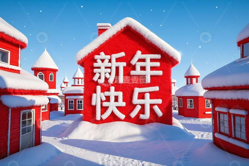 新年春节背景幸福中国年8