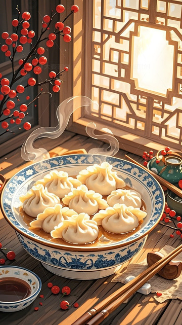 冬至立冬春节习俗饺子1